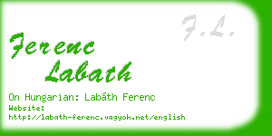 ferenc labath business card